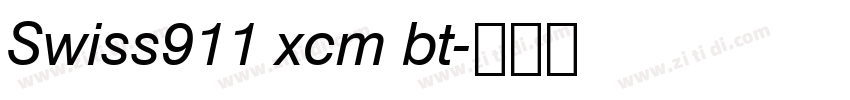Swiss911 xcm bt字体转换